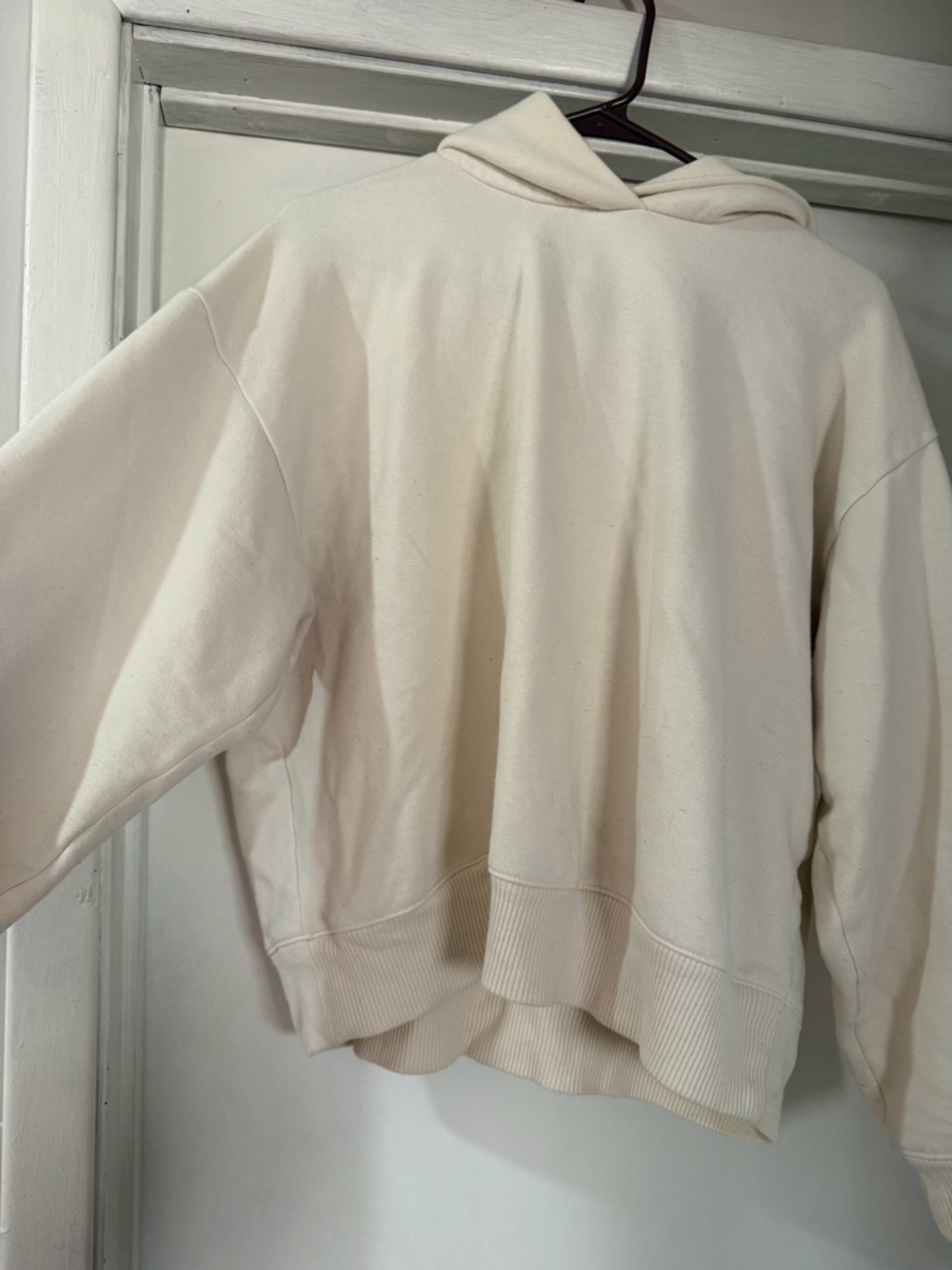 a new day Cream Boxy Hoodie